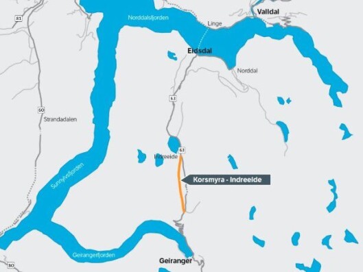 Tunnelen mellom Korsmyra og Indreeide er det høyest prioriterte rassikringsprosjektet på fylkesveiene i Møre og Romsdal. Byggingen av selve tunnelen er planlagt fra høsten 2019 med ferdigstilling høsten 2022. Tunnelen mellom Korsmyra og Indreeide er det høyest prioriterte rassikringsprosjektet på fylkesveiene i Møre og Romsdal. Byggingen av selve tunnelen er planlagt fra høsten 2019 med ferdigstilling høsten 2022.