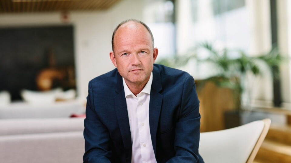 NHO-sjef Ole Erik Almlid går i klinsj med regjeringen om CO2-fondet for næringstransporter.