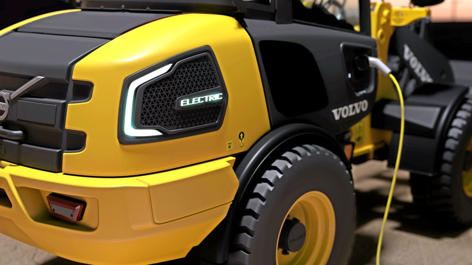 ELEKTRISK: En elektrisk hjullaster kommer åpenbart til Bauma fra Volvo CE. Ellers er produsenten sparsom med bilder av kommende nyheter.