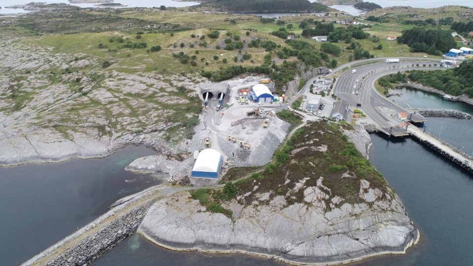 Inngangen til i sidetunnelen på E39 Rogfast - E13 Arsvågen i Rogaland.