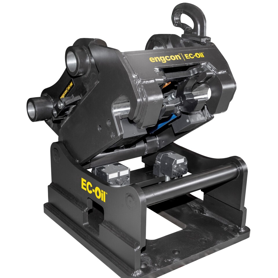 Engcon tilbyr automatisk redskapsfeste for gravemaskiner opptil 40 tonn.