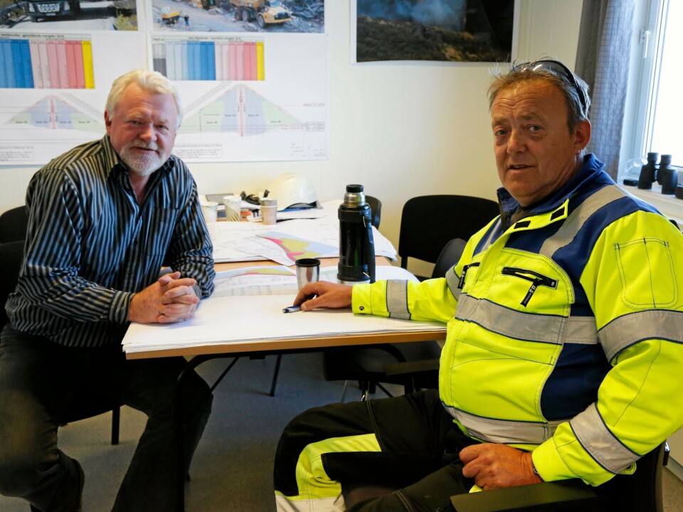 FANT TONEN: Are Eliassen (f.v) fra Skanska og Jan Einar Døvik fra TT Anlegg har både funnet tonen og arbeidsformen på damprosjektet.