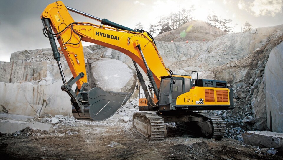 Hyundai lanserer 90-tonneren HX900-L på Bauma i april 2019.