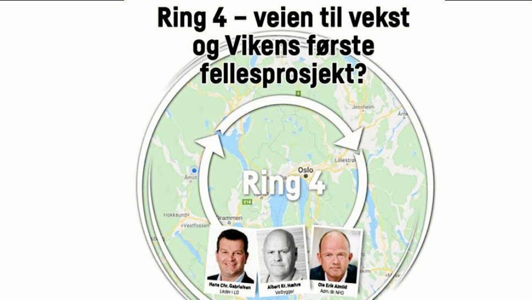 I forbindelse med at verdens beste skihoppere skal konkurrere i Vikersundbakken i mars, arrangeres en næringslivskonferanse med tema Ring 4. I forbindelse med at verdens beste skihoppere skal konkurrere i Vikersundbakken i mars, arrangeres en næringslivskonferanse med tema Ring 4.