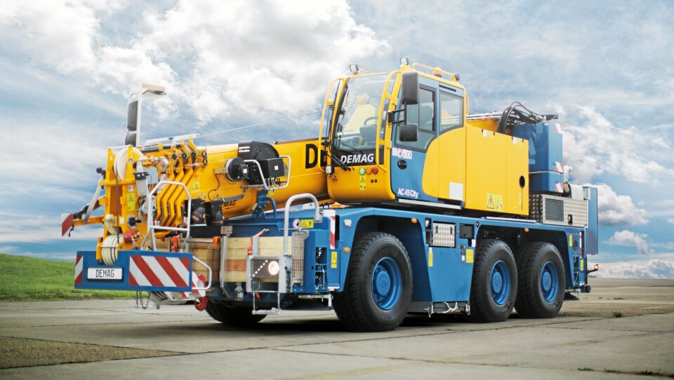 CITYKRAN: Demag AC 45 City er en av mobilkranene man kan se på Bauma.