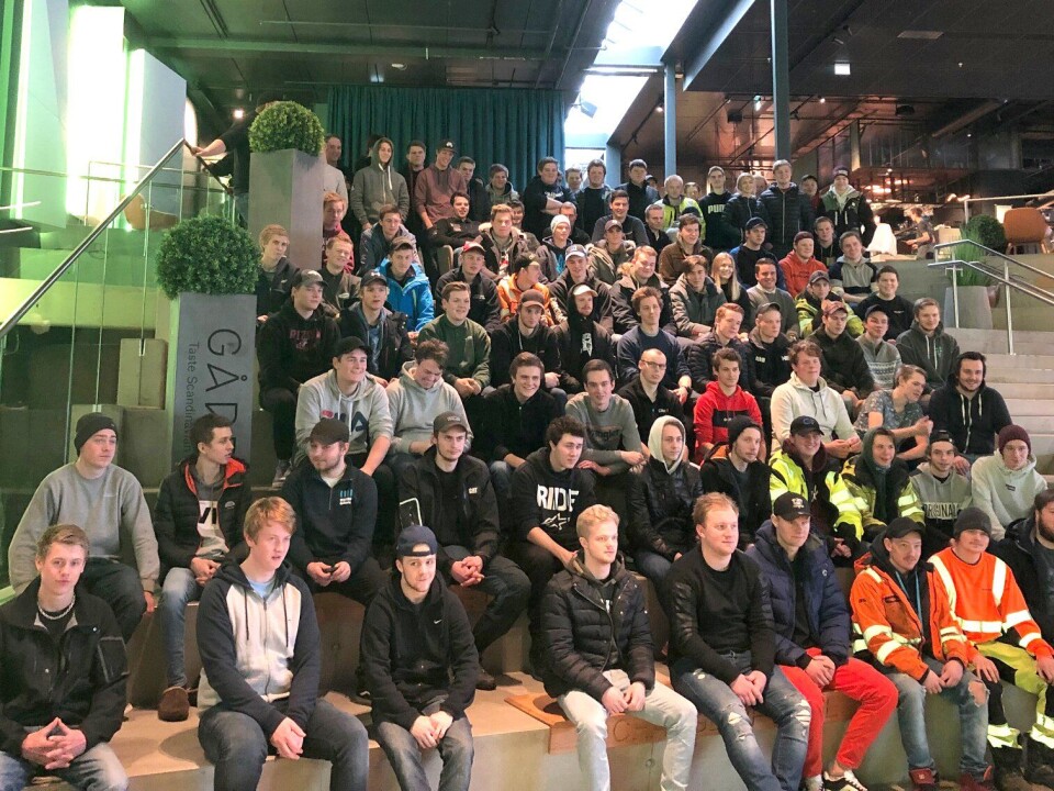 100 lærlinger var samlet på Hellerud 4.-5. februar for å lære og for å bygge nettverk.