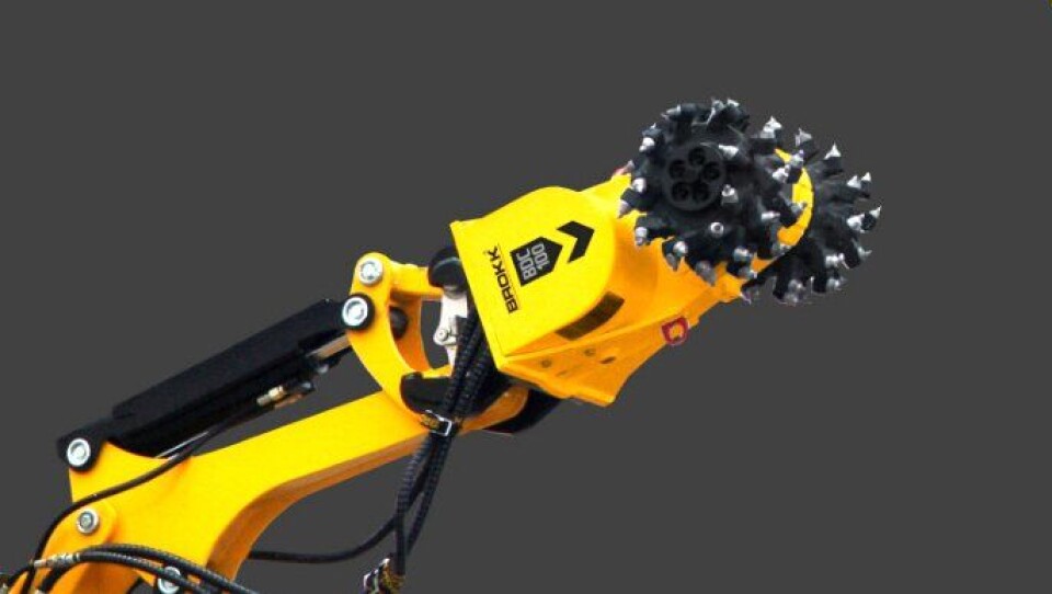 TROMMELKUTTER: Fire nye Brokk-modeller vises på Bauma. Brokk BDC100 er en av dem.