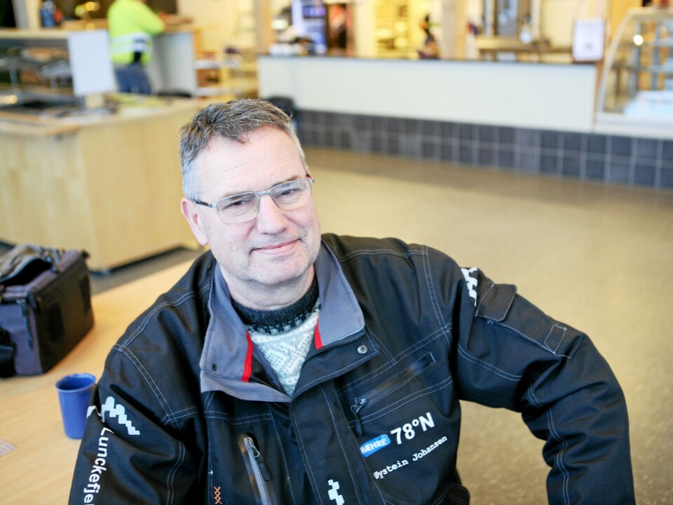 - Det er fint å være tilbake på Svalbard, sier driftsleder Øystein Johansen, Hæhre Entreprenør AS.