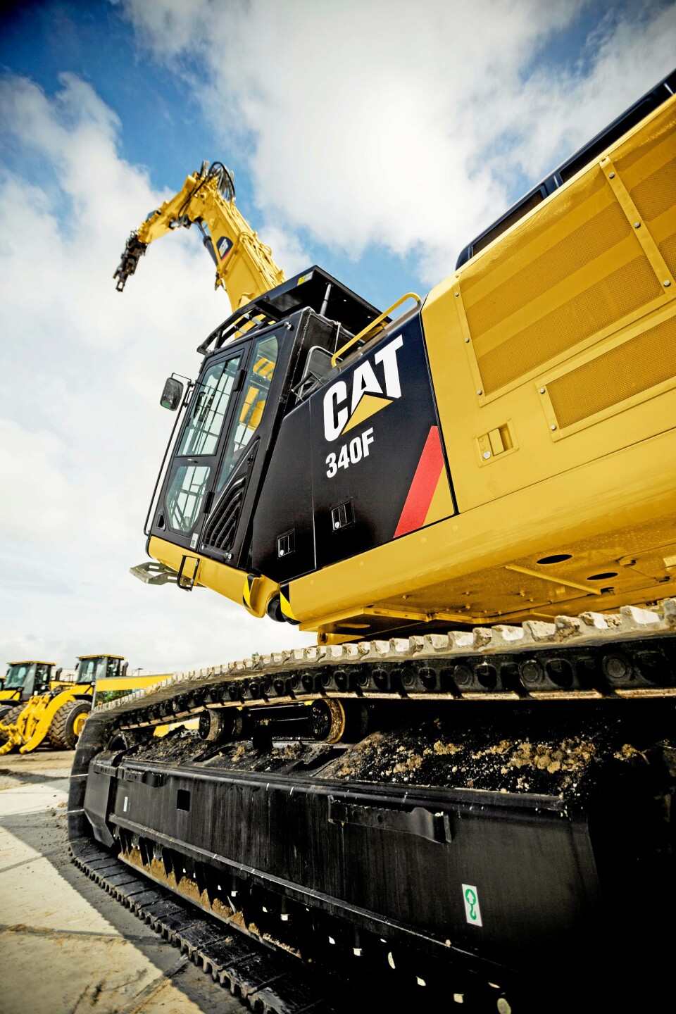 FØRSTE: Caterpillar 340F UHD rivemaskin ble pre-lansert på Baume for tre år siden, og nå er den første i bestilling til Norge.