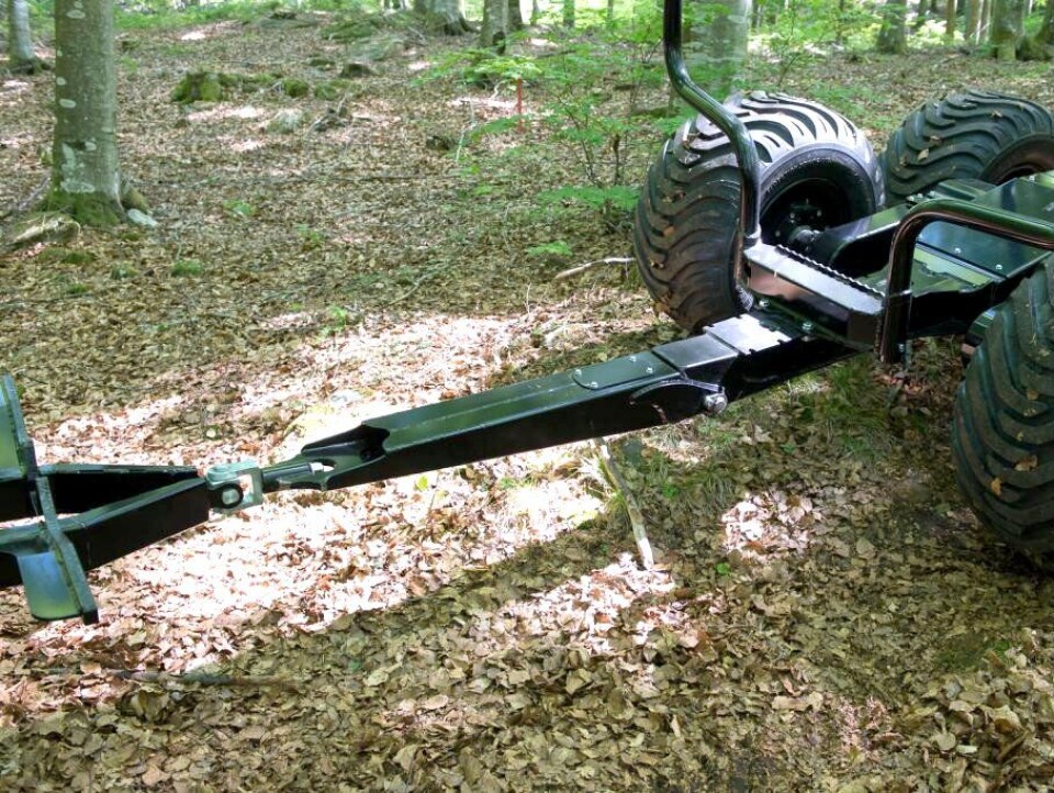 Tilhengeren T35 gir 3,5 tonn ekstra lastekapasitet og er uten drift på hjulene.
