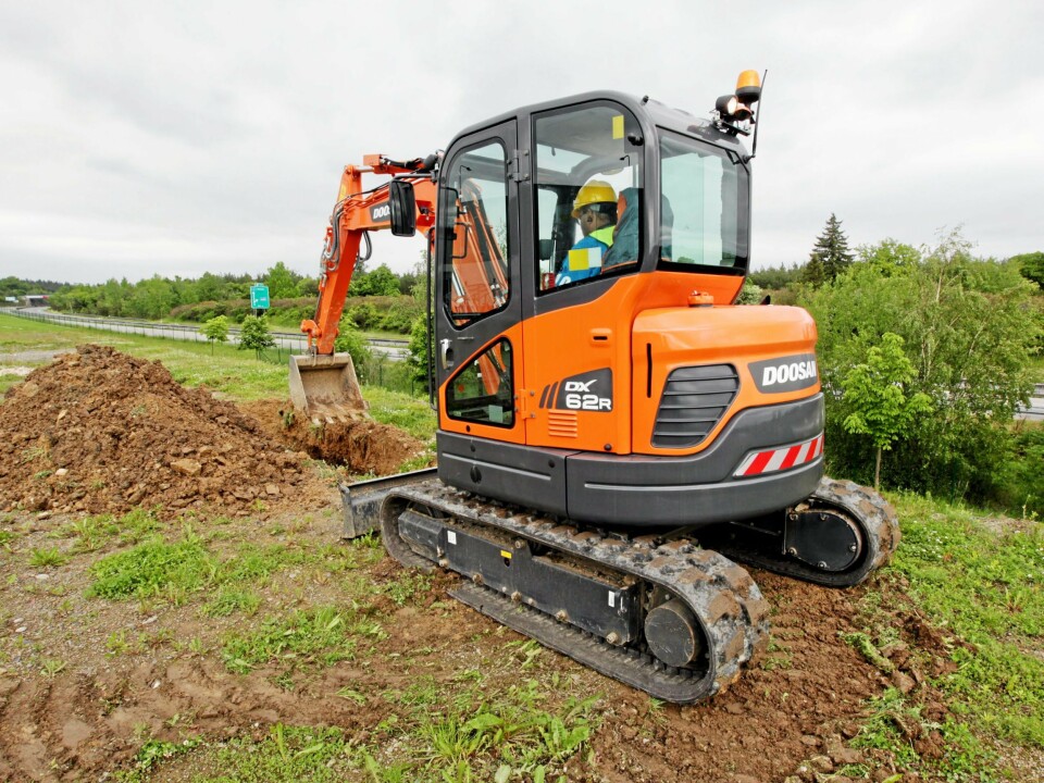 STEG V: DX62R-3 på 6-tonn kommer med Steg V-motor.