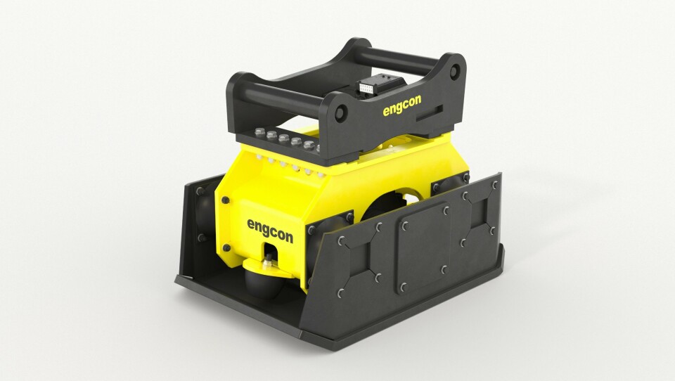 NYHET: Den nye markvibratoren PC3500. Betegnelsene står for Plate Compactor og 3500 kg pakkekraft. Den har også to storebrødre, PC6000 og PC9500.
