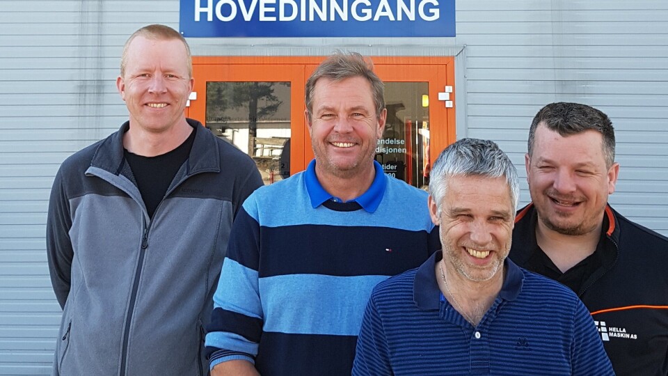 Fra venstre: Sveinung Liaskar (avd. Sykkylven), Jon Hella (daglig leder), Magne Rivenes (avd. Bergen) og Asbjørn Herikstad (avd. Stavanger).