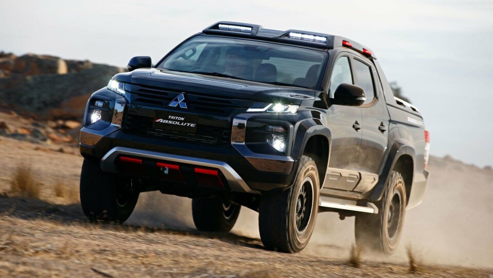 Konseptbilen Mitsubishi Triton Absolute skal vises på bilutstillinger rundt om i verden. Er interessen stor nok, kan den bli satt i produksjon.