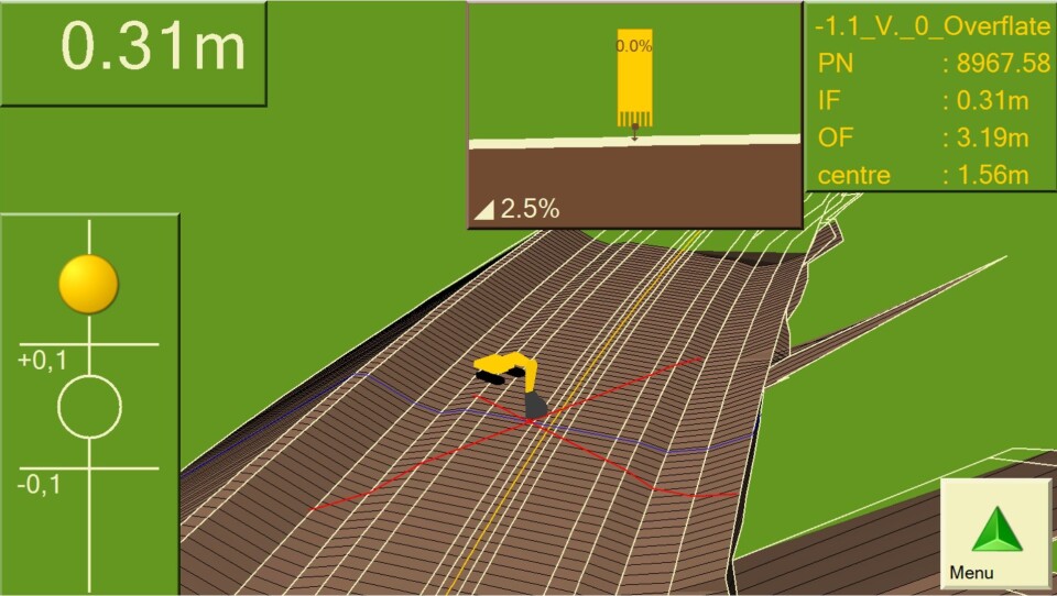 MODELL: DigPilot leser mange type prosjektfiler. Her en linjemodell fra en motorvei. MODELL: DigPilot leser mange type prosjektfiler. Her en linjemodell fra en motorvei.
