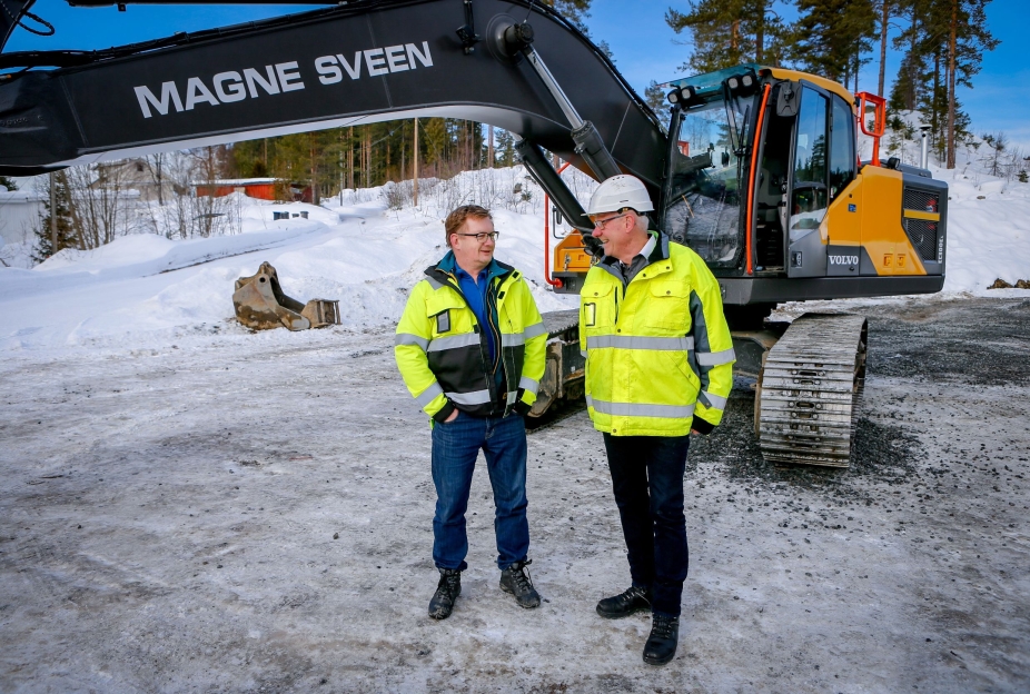 SAMARBEID: Entreprenøren Morten Sveen (t.v.) har samarbeidet med Jan Floberg og DigPilot i ni år.