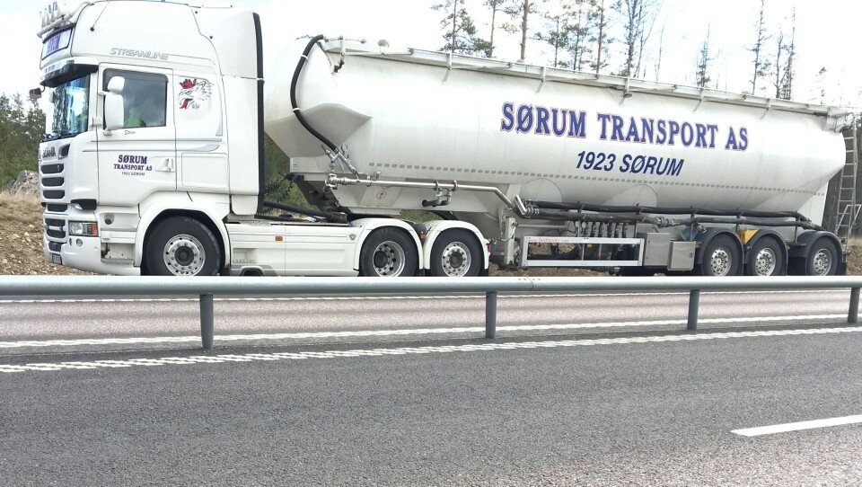 Denne bulktransporten ble tatt for ulovlig kabotasjekjøring i Sverige 27. mars 2019.