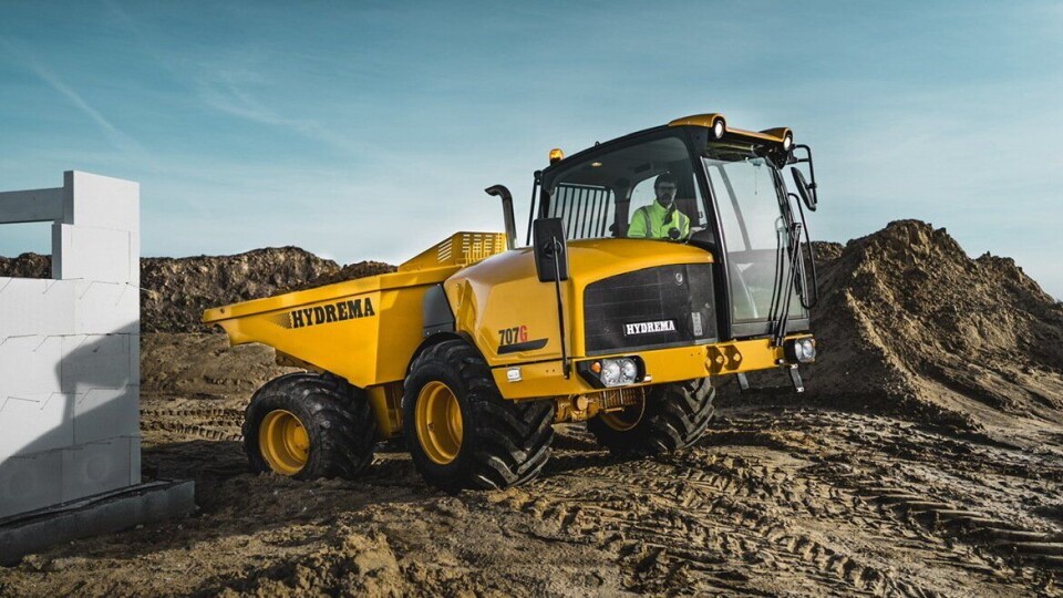 Hydrema 707G ble vist for første gang på Bauma 2019 i München. Bildet er tatt av Hydrema før messen startet.