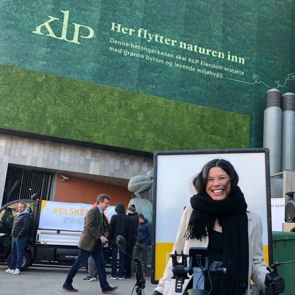 Hovedstadens byråd for miljø og samferdsel, Lan Marie Nguyen Berg, skinte som en sol under lanseringen av nye logistikkløsninger mandag.