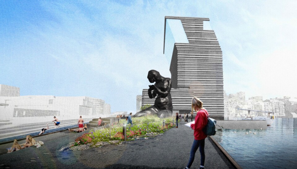 Slik ser man for seg at en del av Museumsutstikkeren ved det nye Munchmuseet i Oslo skal se ut ved slutten av 2019.