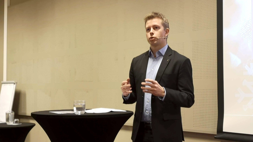 Under det uformelle EU-transportministermøtet i Romania nylig hadde statssekretær i Samferdselsdepartementet, Tommy Skjervold, et eget møte med svensk statssekretær for infrastruktur, Mathias Landgren.Arkivbilde fra Arctic Entrepreneur 2019.