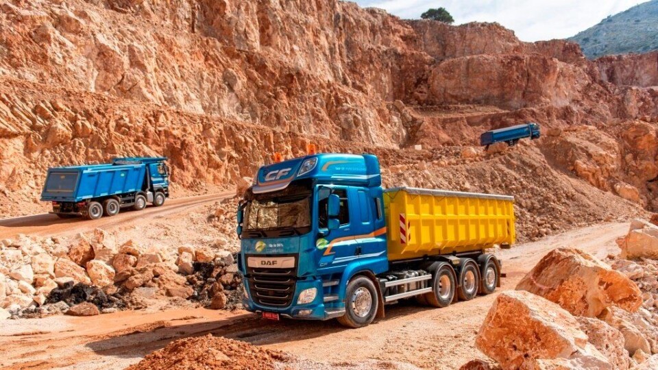 DAF modellutvalg i gruve. DAF modellutvalg i gruve.