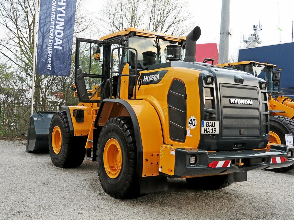 PREMIERE: Hyundai valgte å legge verdenspremieren av hjullasteren HL960A på Bauma.