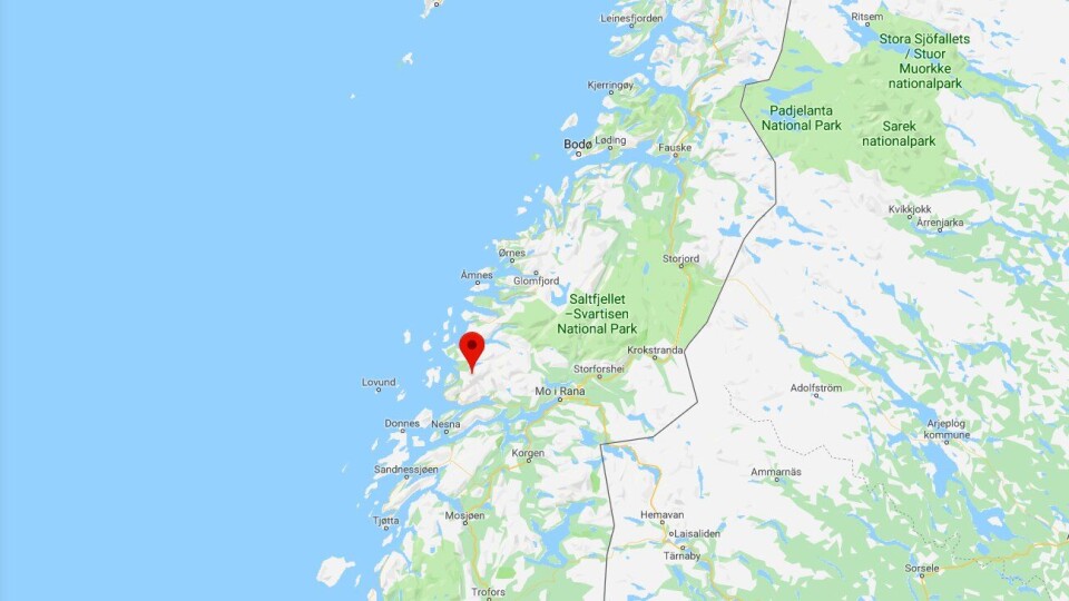 Ulykken skjedde ved Smibelgvatnet i Rødøy kommune (Nordland).