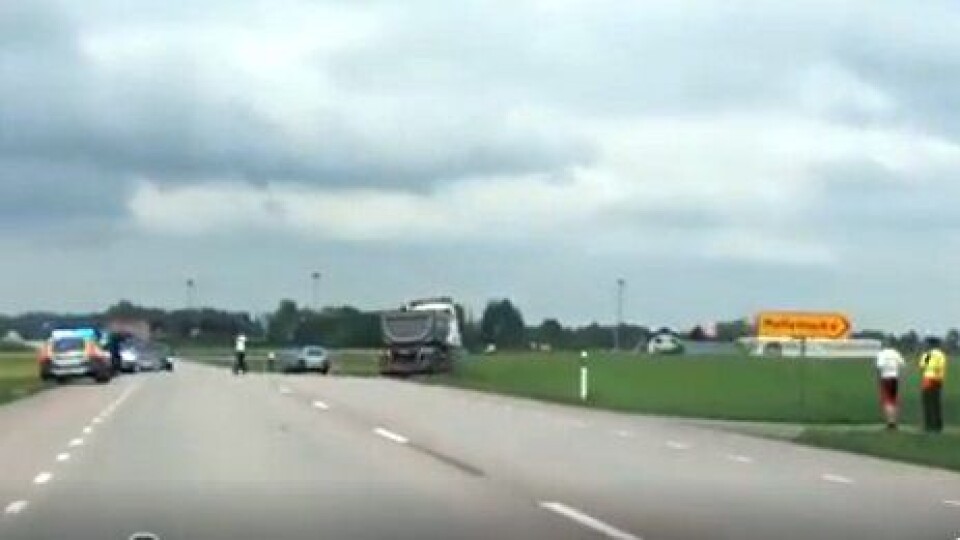 Bilde fra politiets video, som de nå har fjernet fra sin Facebook-side.