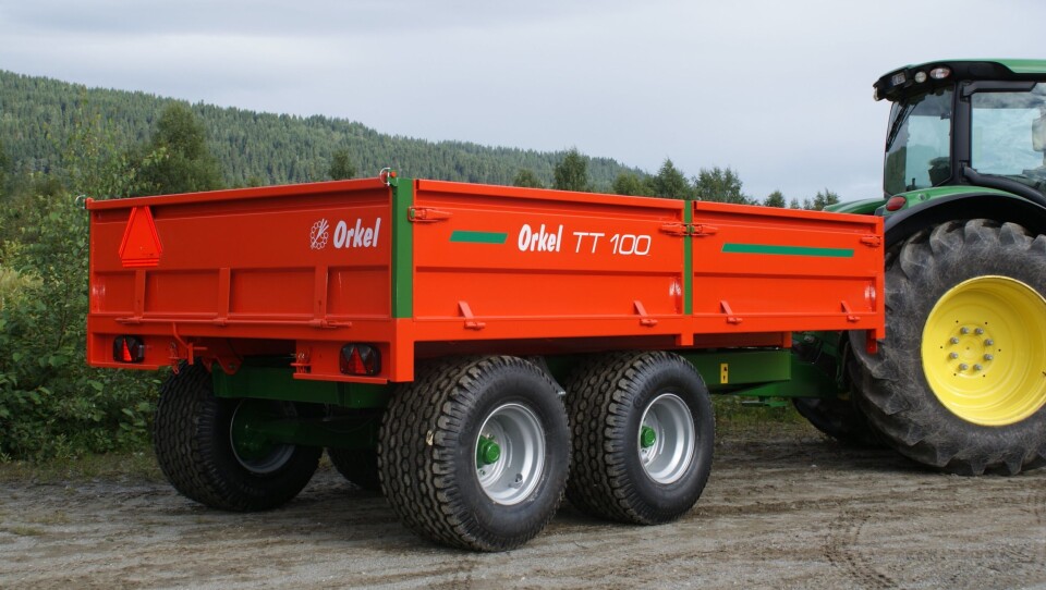 Orkel Tilhenger TT 100 med radialdekk. Orkel Tilhenger TT 100 med radialdekk.