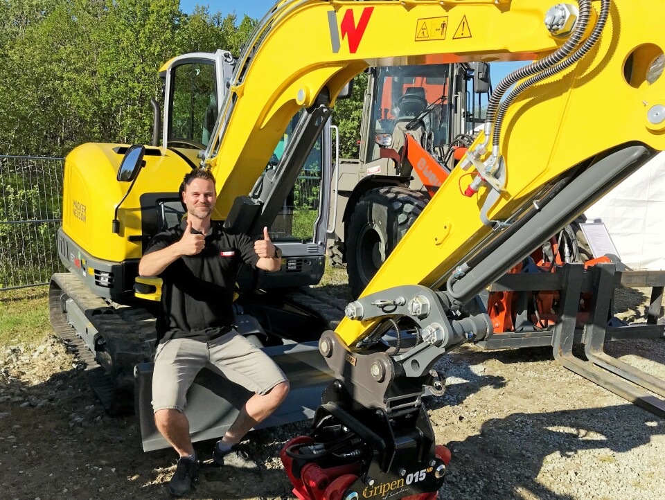 Daglig leder Kristian Skjetne, Skjetne Maskin AS, stilte på NNBA 2019 med splitter ny forhandleravtale med Wacker Neuson, for Trøndelag, Nordland og deler av Troms.