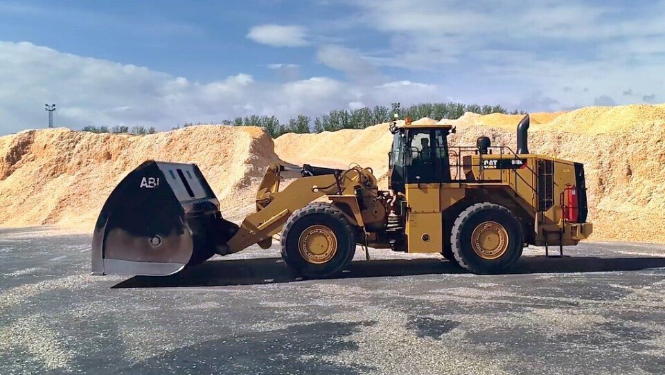 Cat 988K med ABL skuffe hos Borregaard i Sarpsborg juni 2019