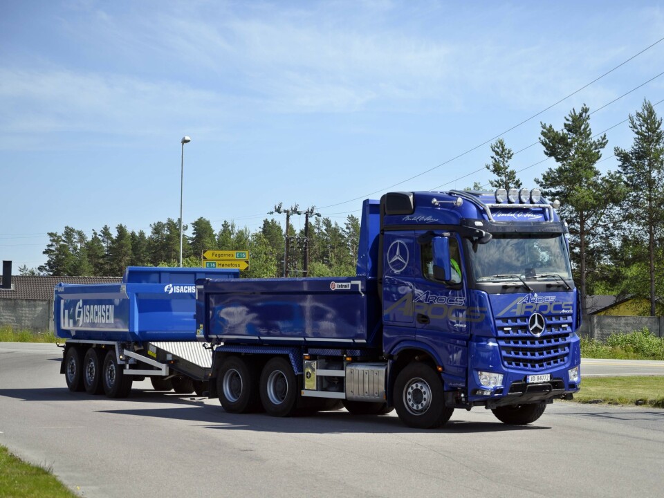 UKJENT: Finalistene kjørte en Mercedes-Benz Arocs med turboretarderclutch. Det var nytt for alle tre.