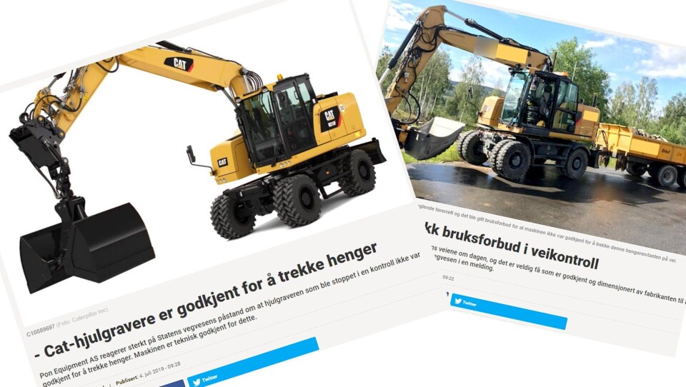 Digitale faksimiler fra AT.no, i forbindelse med at en hjulgraver ble ilagt bruksforbud i juni 2019. Les saken under.