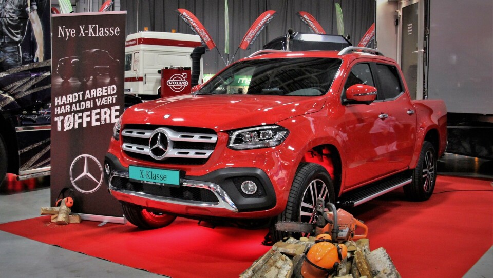 Mercedes-Benz X-klasse pickup hadde Norges-premiere under Oslo MotorShow i 2017. Pickupen har så langt ikke vært noe suksess i verden for Mercedes-Benz.