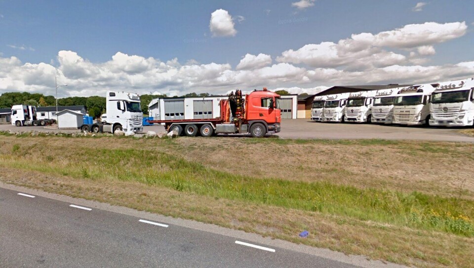 Bilde fra Lundåkra Frakt ABs område, Industrigatan 8, i Veddige i Sverige, tatt juli 2018. Bilde fra Lundåkra Frakt ABs område, Industrigatan 8, i Veddige i Sverige, tatt juli 2018.