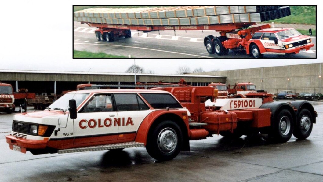Et Ford Granada-karosseri (med Mercedes-Benz 207D snute) på et MAN-chassis, ble løsningen da tyske Colonia Spezialfahrzeuge skulle lage et kjøretøy som passet til transporten selskapet hadde av lange aluminiumsprofiler på slitten av 1900-tallet. Et Ford Granada-karosseri (med Mercedes-Benz 207D snute) på et MAN-chassis, ble løsningen da tyske Colonia Spezialfahrzeuge skulle lage et kjøretøy som passet til transporten selskapet hadde av lange aluminiumsprofiler på slitten av 1900-tallet.