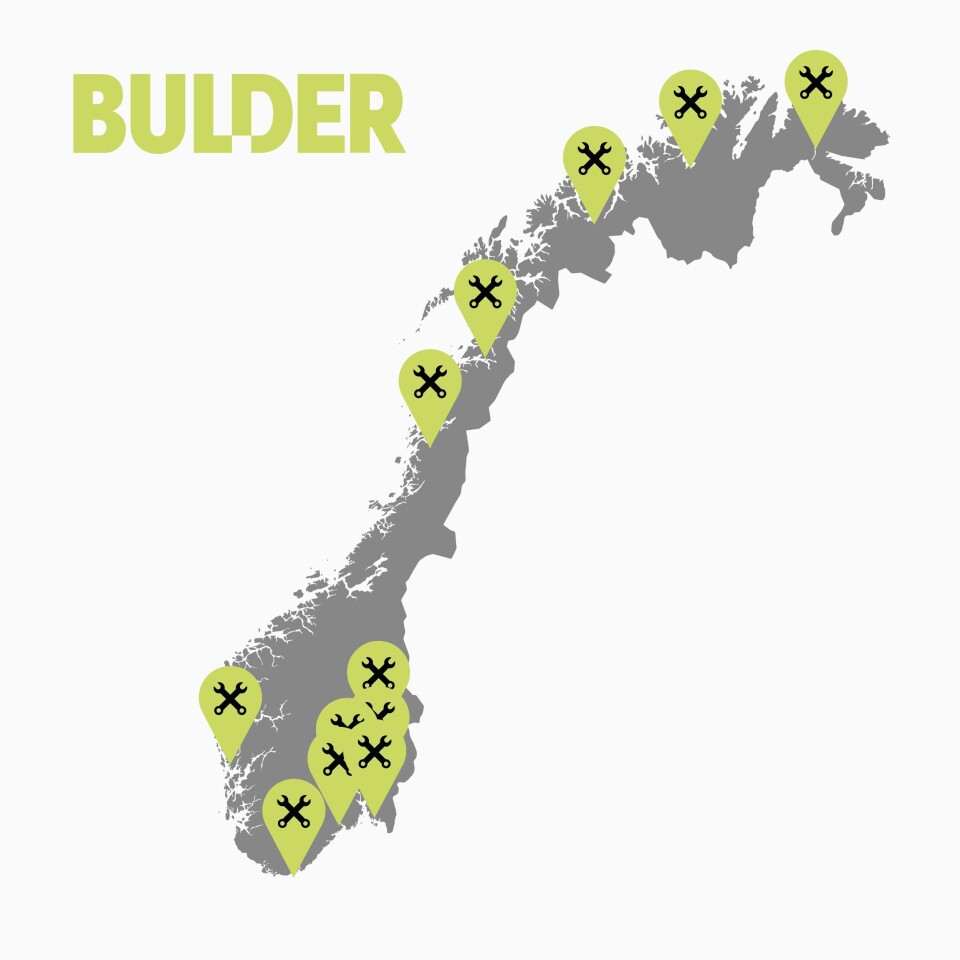 Steder der Bulder, og dermed også Vestlandske Trailer, er representert med verksteder.