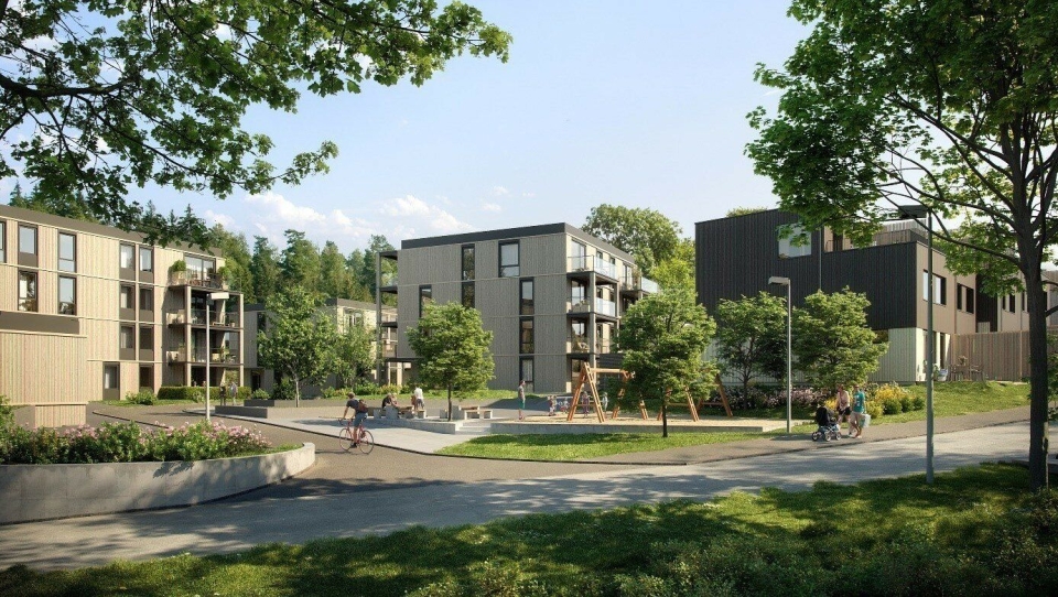 AF Gruppen skal bygge Bråtejordet B7, et boligprosjekt bestående av 125 leiligheter og 63 rekkehus i Skedsmo kommune.