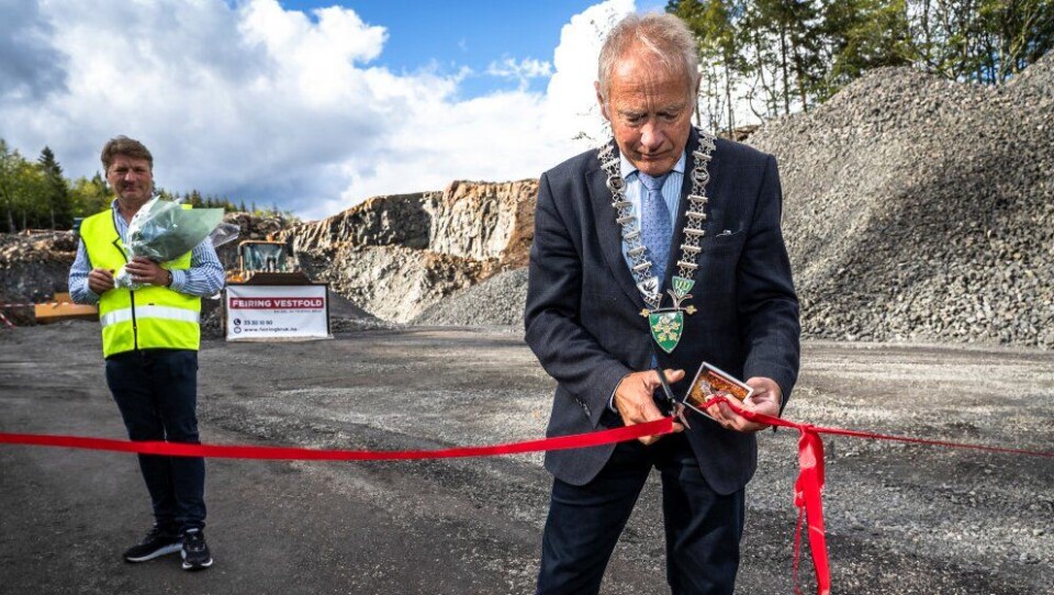 Ordfører i Re, Thorvald Hillestad, sto for båndklippingen på åpningen tirsdag 3. september.