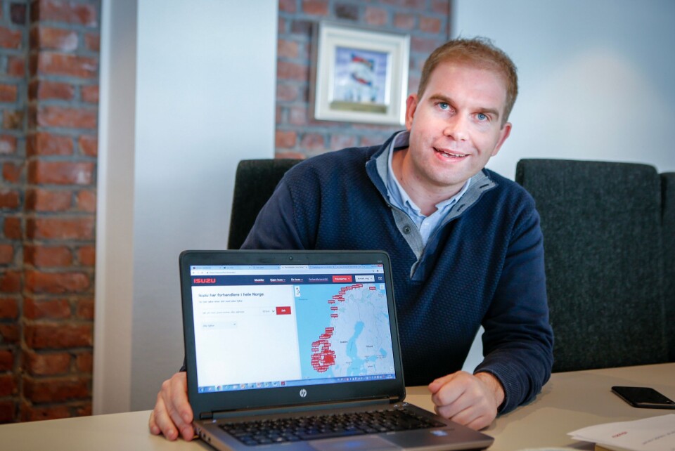 OFFENSIV: Ansvarlig for Isuzu i Norge, Steinar Dokken, ser lyst på Isuzu-fremtiden.