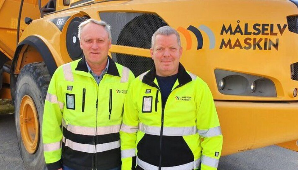 Fra venstre: Frank Eriksen, daglig leder Målselv Maskin & Transport AS og Roar Femsteinevik, prosjektleder.