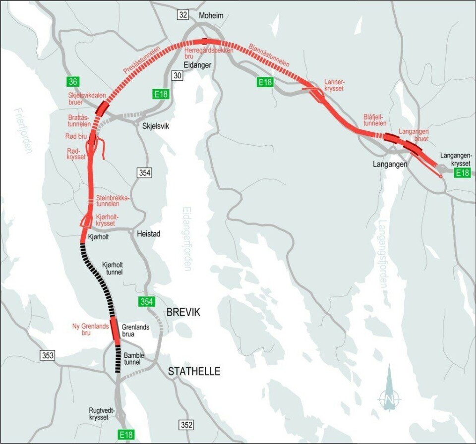 Kartskisse over prosjekt-området.