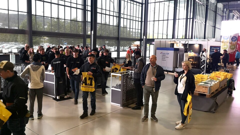 Det strømmer på med besøkende på Transport & Logistikk 2019 på Norges Varemesse i Lillestrøm.