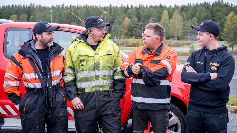 Bilbergerne samlet i anledning pressedag for sesong 4 av «Vinterveiens helter». Fra venstre: Bjørn Lægreid, Thord Paulsen, Roger Heggli og Ole Henrik Blengsli.