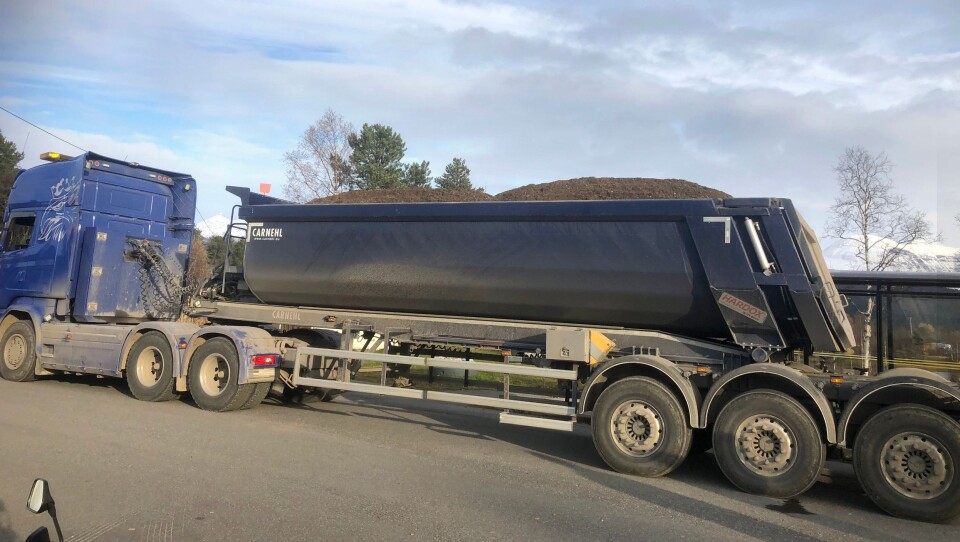 Måtte losse mange tonn før videre kjøring.