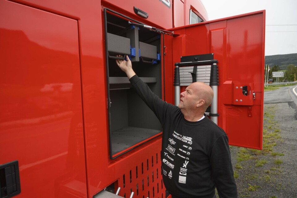 LØSNING: Arve Wangensteen er opptatt av å finne funksjonelle og smarte løsninger på sine bergingsbiler.