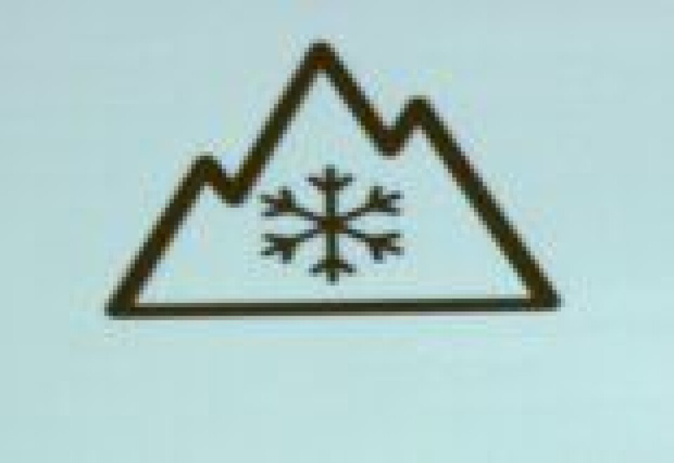 Merket som viser at et dekk er 3PMSF-dekk (Three Peak Mountain Snow Flake).