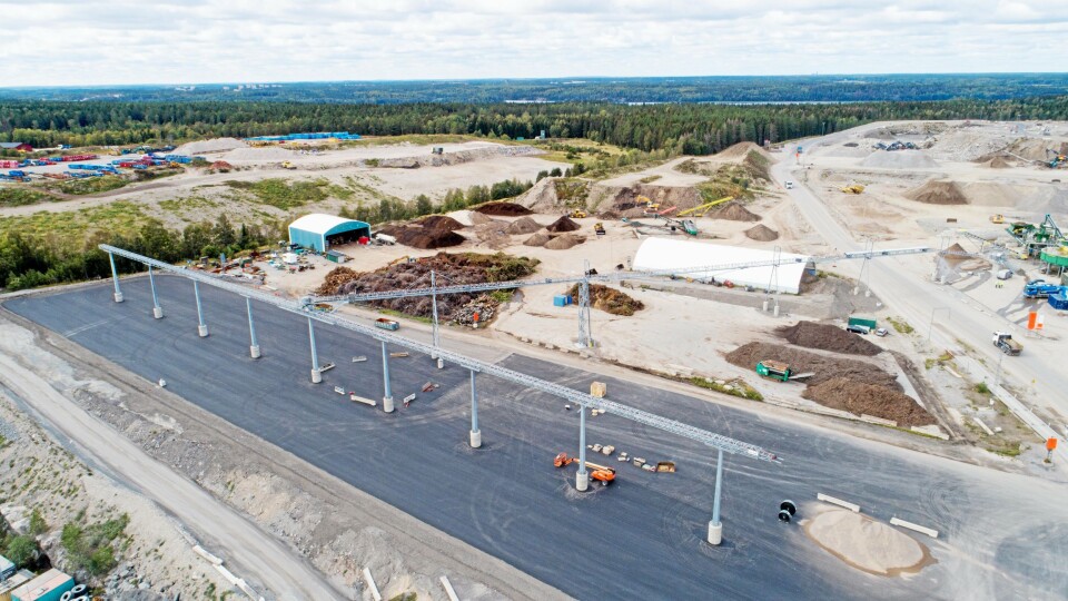 DIMENSJONER: Dette bildet viser dimensjonene på anlegget Nordic Bulk har levert i Sverige.