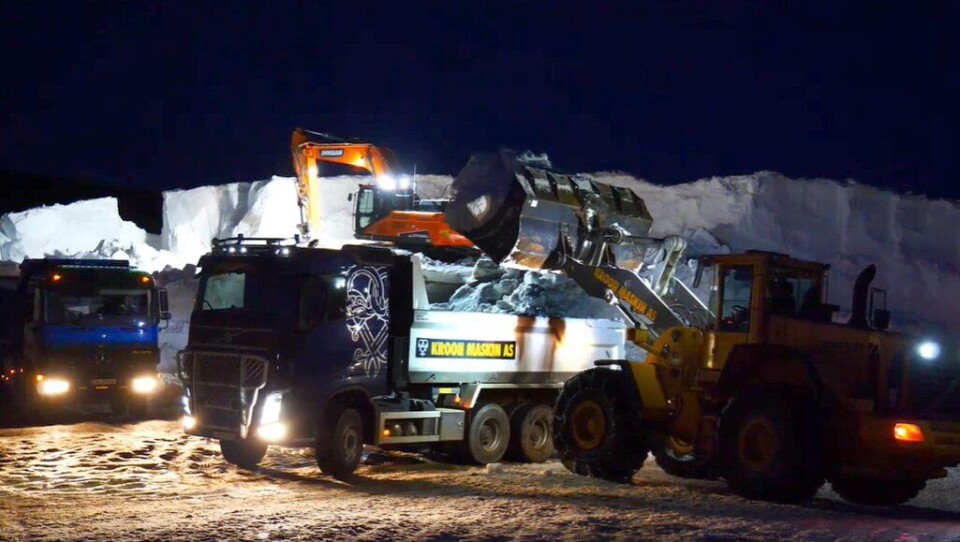 La ut 31.500 m³ snø i løyper - gjort på 3 dager